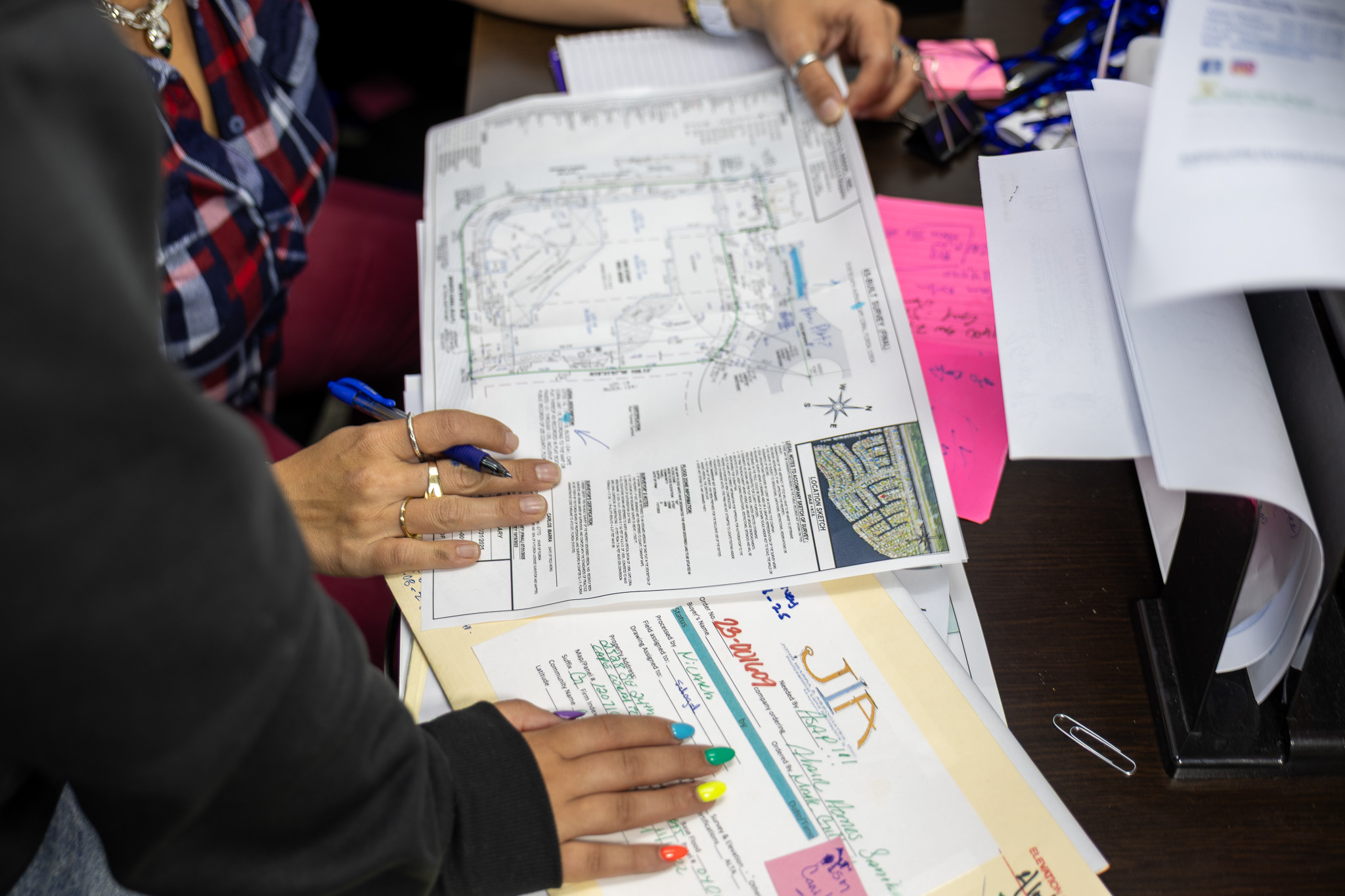 Drone in flight over terrain